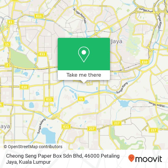 Peta Cheong Seng Paper Box Sdn Bhd, 46000 Petaling Jaya