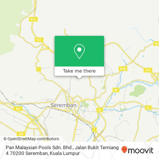 Pan Malaysian Pools Sdn. Bhd., Jalan Bukit Temiang 4 70200 Seremban map