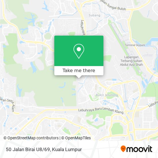 Peta 50 Jalan Birai U8/69