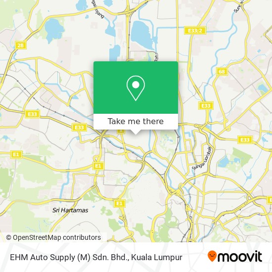 Peta EHM Auto Supply (M) Sdn. Bhd.