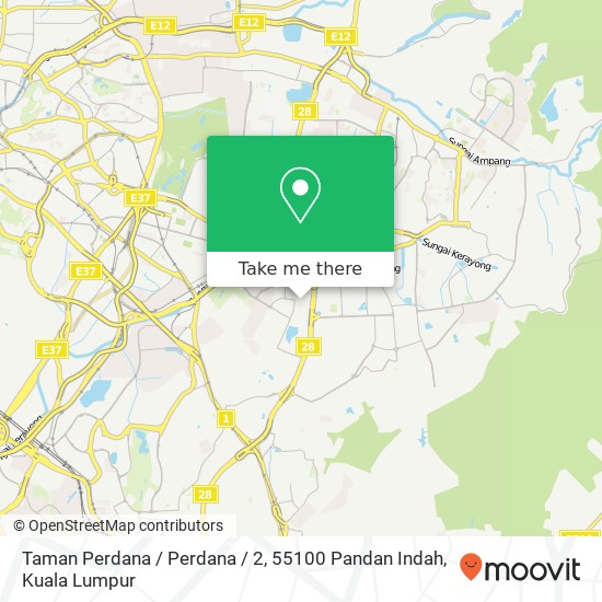 Taman Perdana / Perdana / 2, 55100 Pandan Indah map