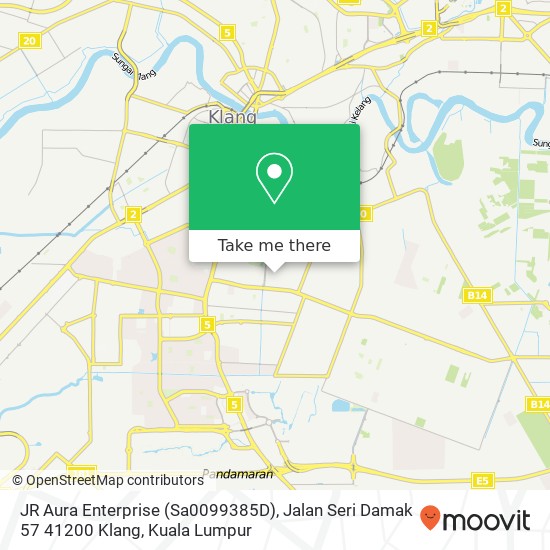 JR Aura Enterprise (Sa0099385D), Jalan Seri Damak 57 41200 Klang map