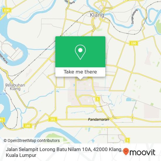 Peta Jalan Selampit Lorong Batu Nilam 10A, 42000 Klang