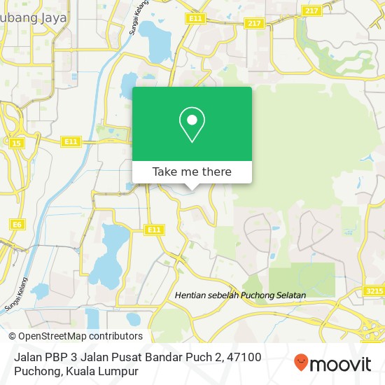 Peta Jalan PBP 3 Jalan Pusat Bandar Puch 2, 47100 Puchong