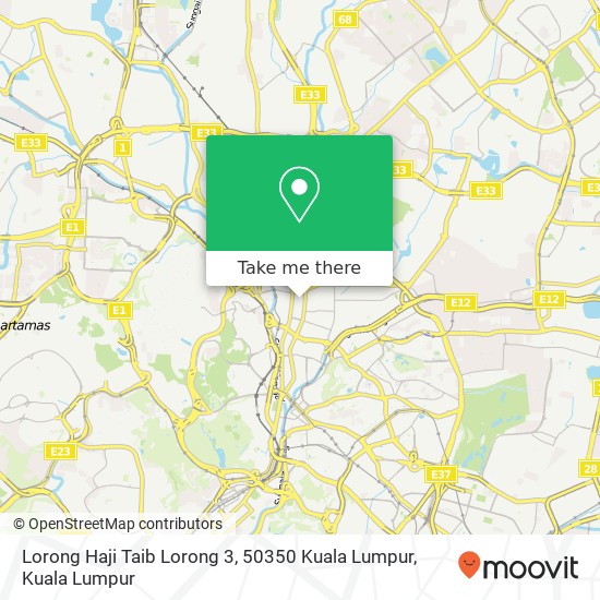 Peta Lorong Haji Taib Lorong 3, 50350 Kuala Lumpur