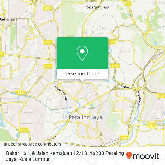 Bakar 16 1 & Jalan Kemajuan 12 / 18, 46200 Petaling Jaya map