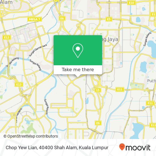 Chop Yew Lian, 40400 Shah Alam map