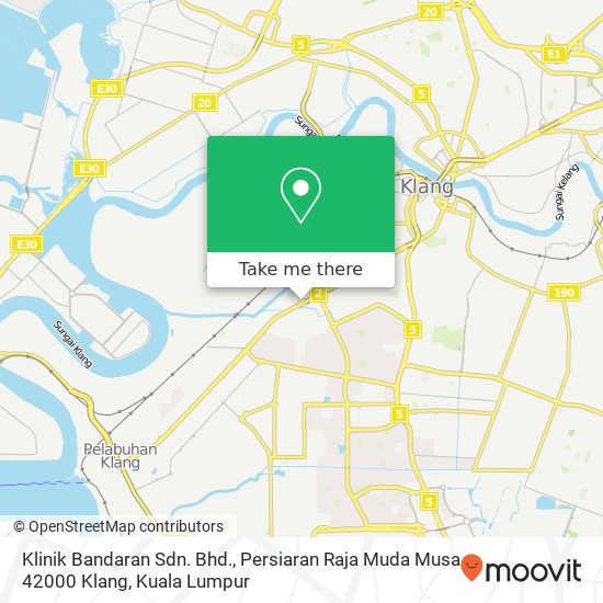 Klinik Bandaran Sdn. Bhd., Persiaran Raja Muda Musa 42000 Klang map