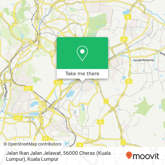 Jalan Ikan Jalan Jelawat, 56000 Cheras (Kuala Lumpur) map