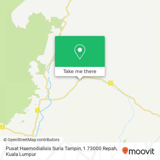 Peta Pusat Haemodialisis Suria Tampin, 1 73000 Repah