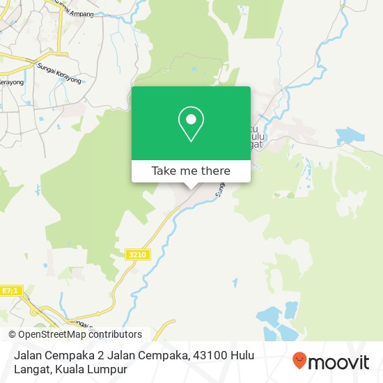 Peta Jalan Cempaka 2 Jalan Cempaka, 43100 Hulu Langat