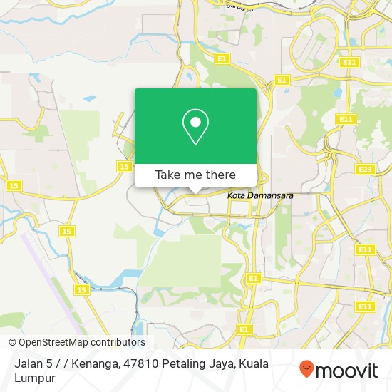 Peta Jalan 5 / / Kenanga, 47810 Petaling Jaya