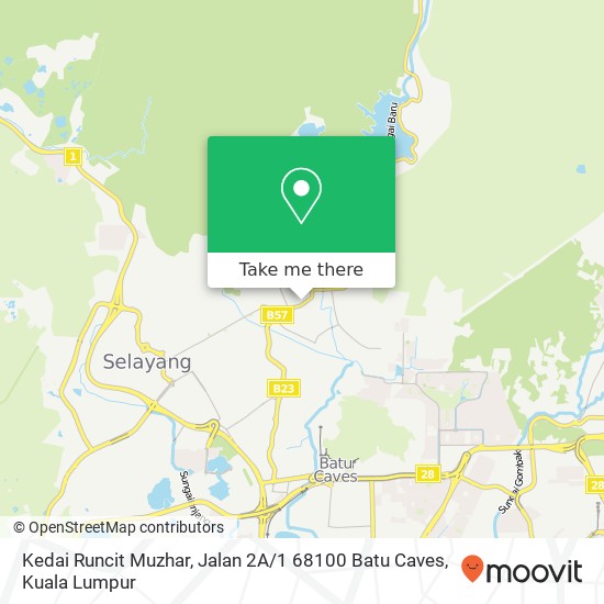 Peta Kedai Runcit Muzhar, Jalan 2A / 1 68100 Batu Caves