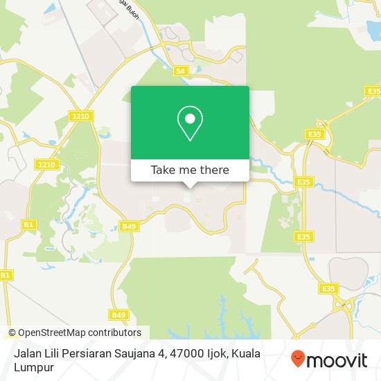 Jalan Lili Persiaran Saujana 4, 47000 Ijok map