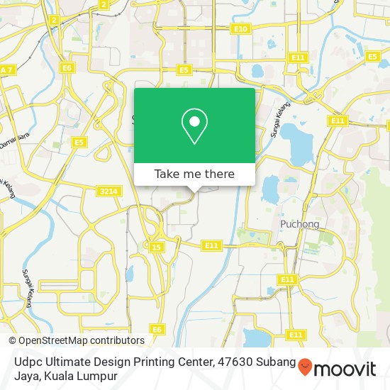 Peta Udpc Ultimate Design Printing Center, 47630 Subang Jaya