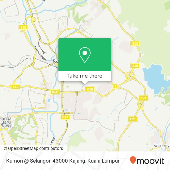 Peta Kumon @ Selangor, 43000 Kajang