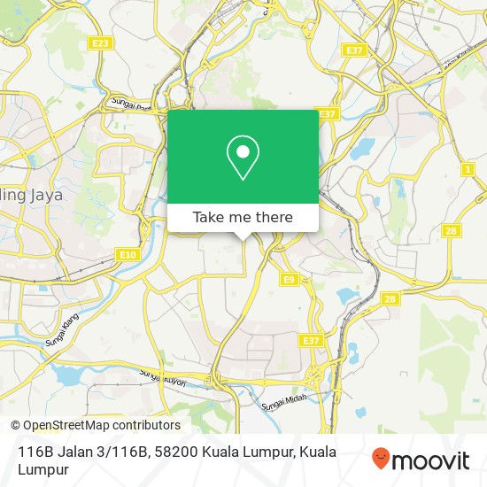 Peta 116B Jalan 3 / 116B, 58200 Kuala Lumpur