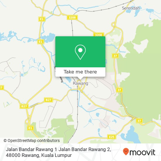 Peta Jalan Bandar Rawang 1 Jalan Bandar Rawang 2, 48000 Rawang