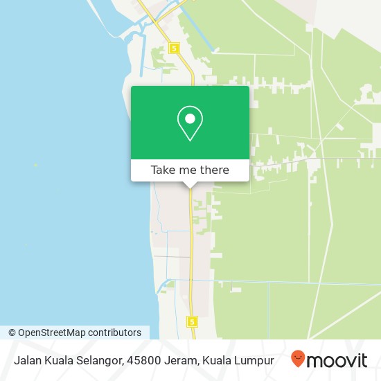 Peta Jalan Kuala Selangor, 45800 Jeram