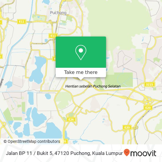 Peta Jalan BP 11 / Bukit 5, 47120 Puchong