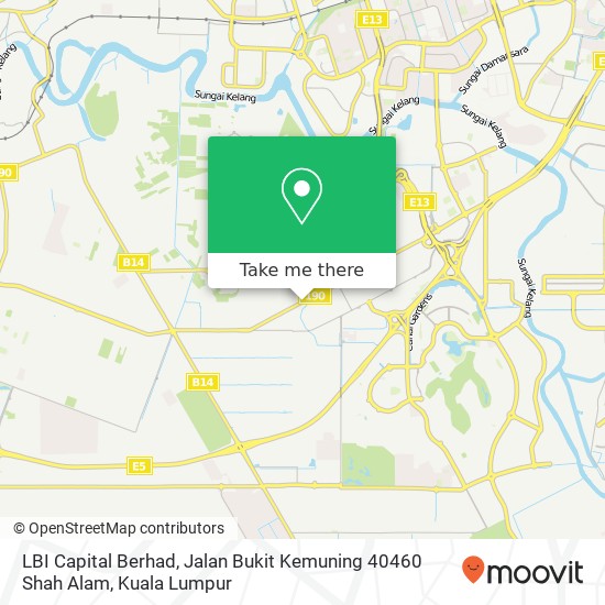 Peta LBI Capital Berhad, Jalan Bukit Kemuning 40460 Shah Alam