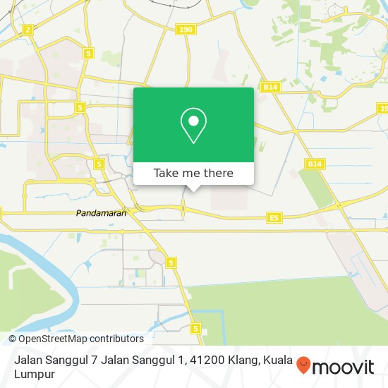 Jalan Sanggul 7 Jalan Sanggul 1, 41200 Klang map