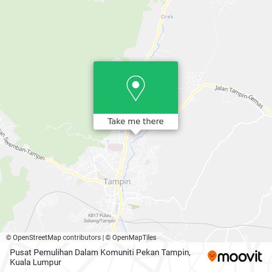 Pusat Pemulihan Dalam Komuniti Pekan Tampin map