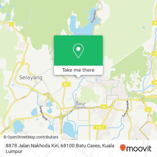 Peta 8878 Jalan Nakhoda Kiri, 68100 Batu Caves