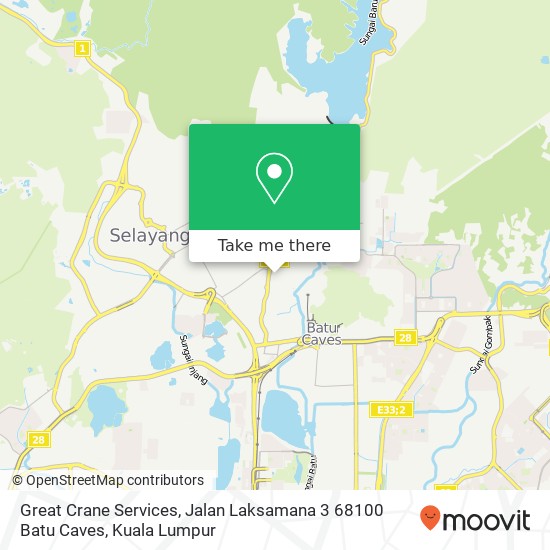 Great Crane Services, Jalan Laksamana 3 68100 Batu Caves map