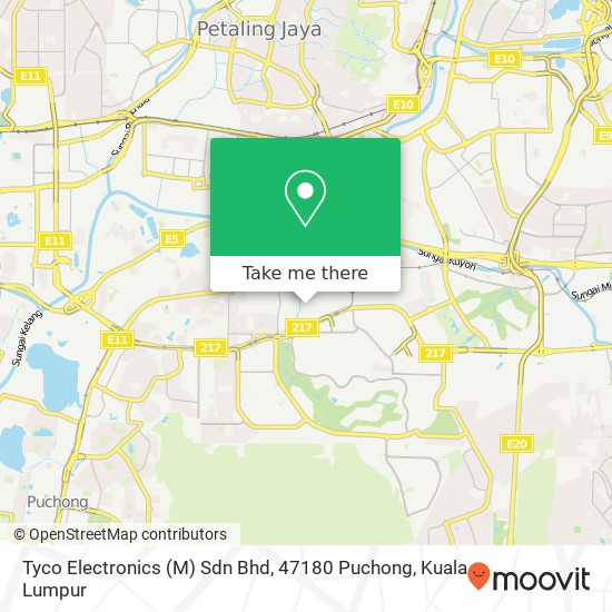 Peta Tyco Electronics (M) Sdn Bhd, 47180 Puchong