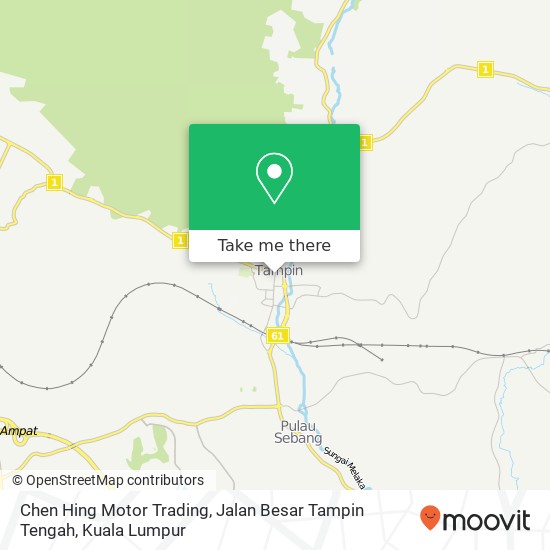 Peta Chen Hing Motor Trading, Jalan Besar Tampin Tengah