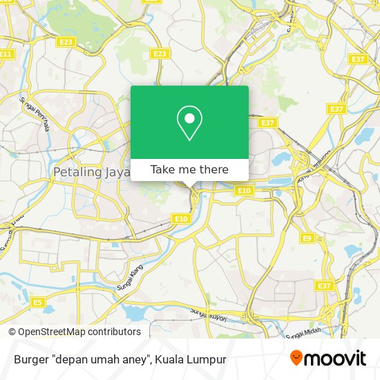 Burger "depan umah aney" map