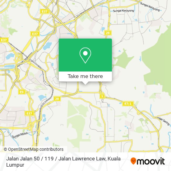 Jalan Jalan 50 / 119 / Jalan Lawrence Law map