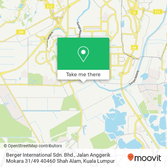 Berger International Sdn. Bhd., Jalan Anggerik Mokara 31 / 49 40460 Shah Alam map