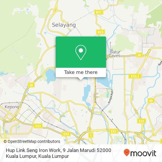Hup Link Seng Iron Work, 9 Jalan Marudi 52000 Kuala Lumpur map