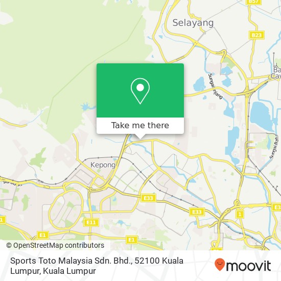 Sports Toto Malaysia Sdn. Bhd., 52100 Kuala Lumpur map