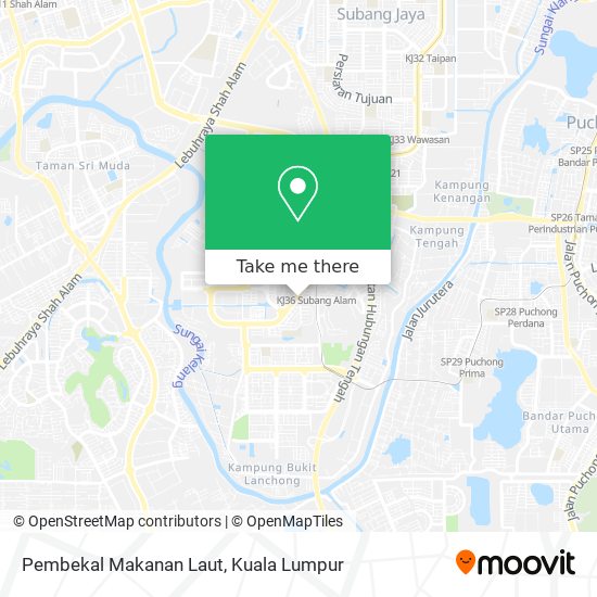 Pembekal Makanan Laut map