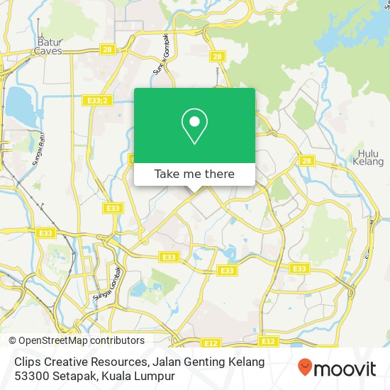 Clips Creative Resources, Jalan Genting Kelang 53300 Setapak map