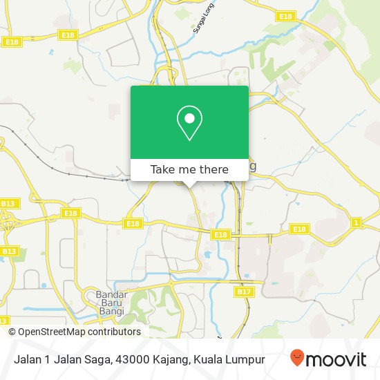 Jalan 1 Jalan Saga, 43000 Kajang map