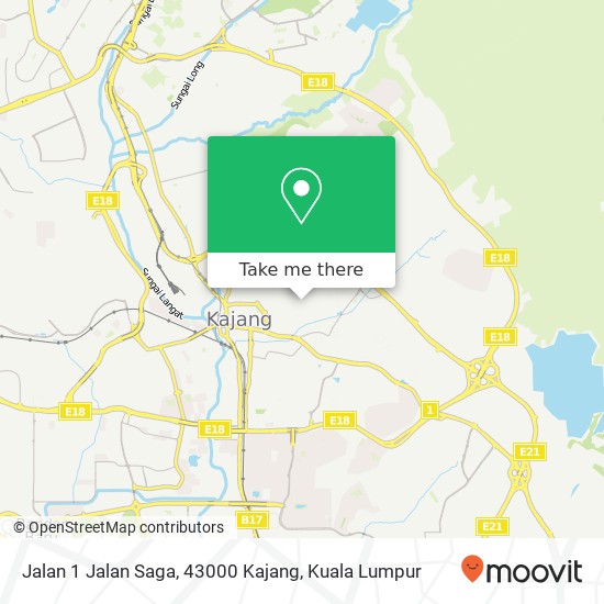 Jalan 1 Jalan Saga, 43000 Kajang map