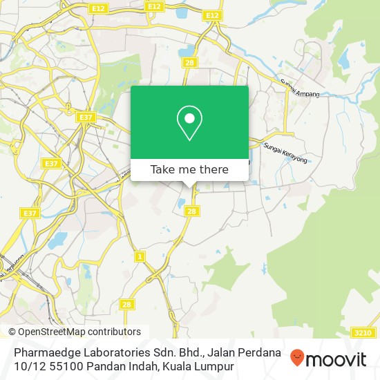 Pharmaedge Laboratories Sdn. Bhd., Jalan Perdana 10 / 12 55100 Pandan Indah map