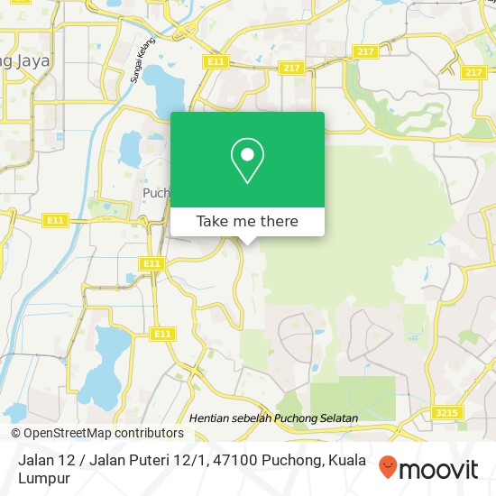 Peta Jalan 12 / Jalan Puteri 12 / 1, 47100 Puchong