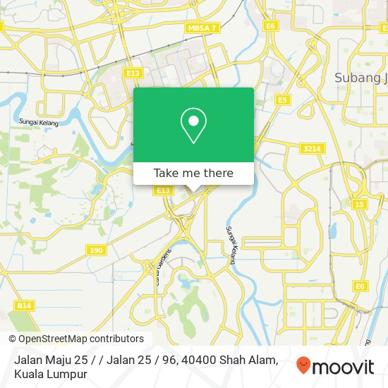 Jalan Maju 25 / / Jalan 25 / 96, 40400 Shah Alam map