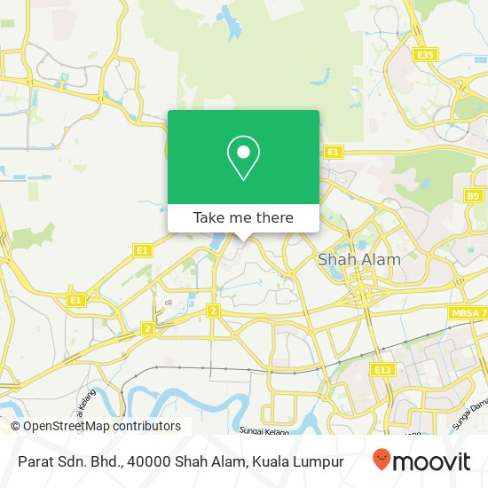 Parat Sdn. Bhd., 40000 Shah Alam map