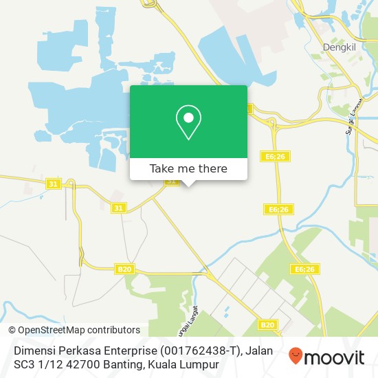 Dimensi Perkasa Enterprise (001762438-T), Jalan SC3 1 / 12 42700 Banting map