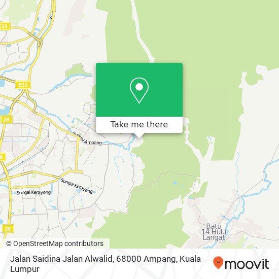 Jalan Saidina Jalan Alwalid, 68000 Ampang map