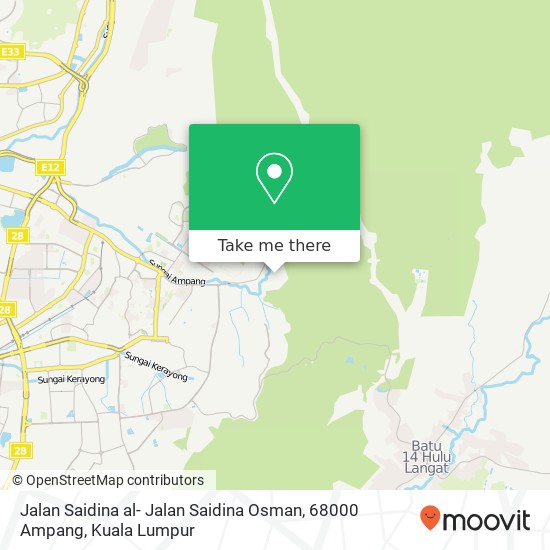 Jalan Saidina al- Jalan Saidina Osman, 68000 Ampang map