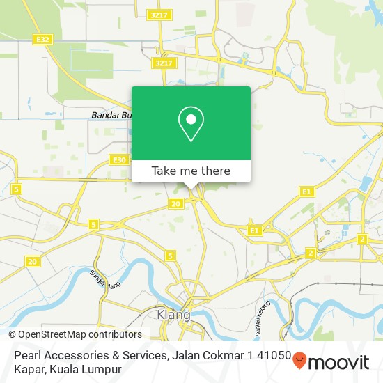 Pearl Accessories & Services, Jalan Cokmar 1 41050 Kapar map