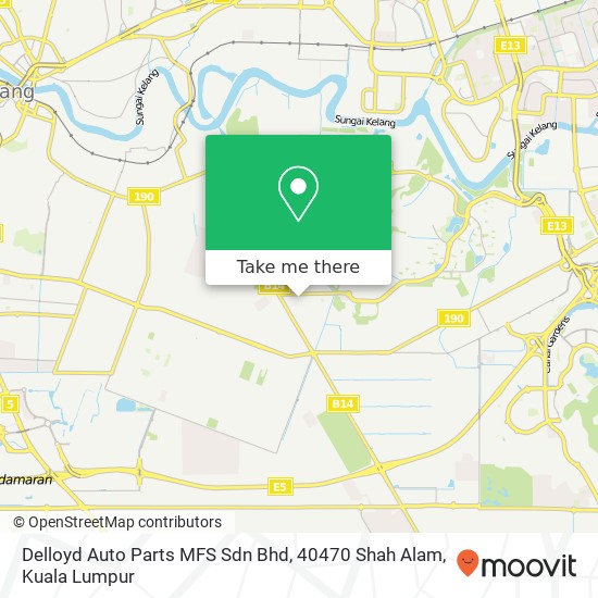 Peta Delloyd Auto Parts MFS Sdn Bhd, 40470 Shah Alam