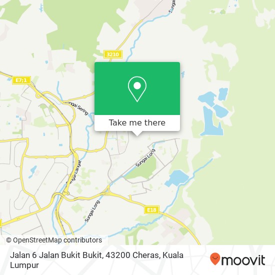 Peta Jalan 6 Jalan Bukit Bukit, 43200 Cheras